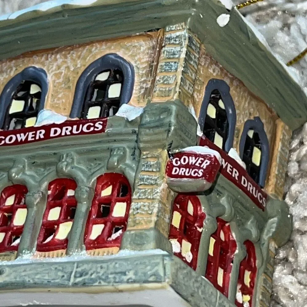 It’s A Wonderful Life Gower Drugs Enesco Brighten Up Porcelain Ornament 2002